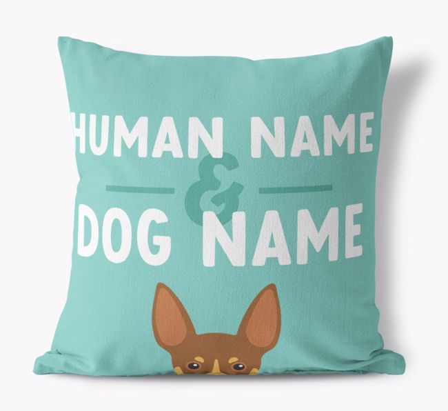 Human And Pet Name: Personalised {breedFullName} Canvas Cushion